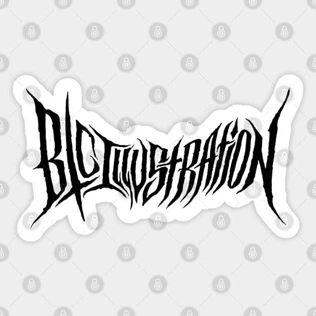 Death Metal 'btcillustration' Logo Sticker by btcillustration